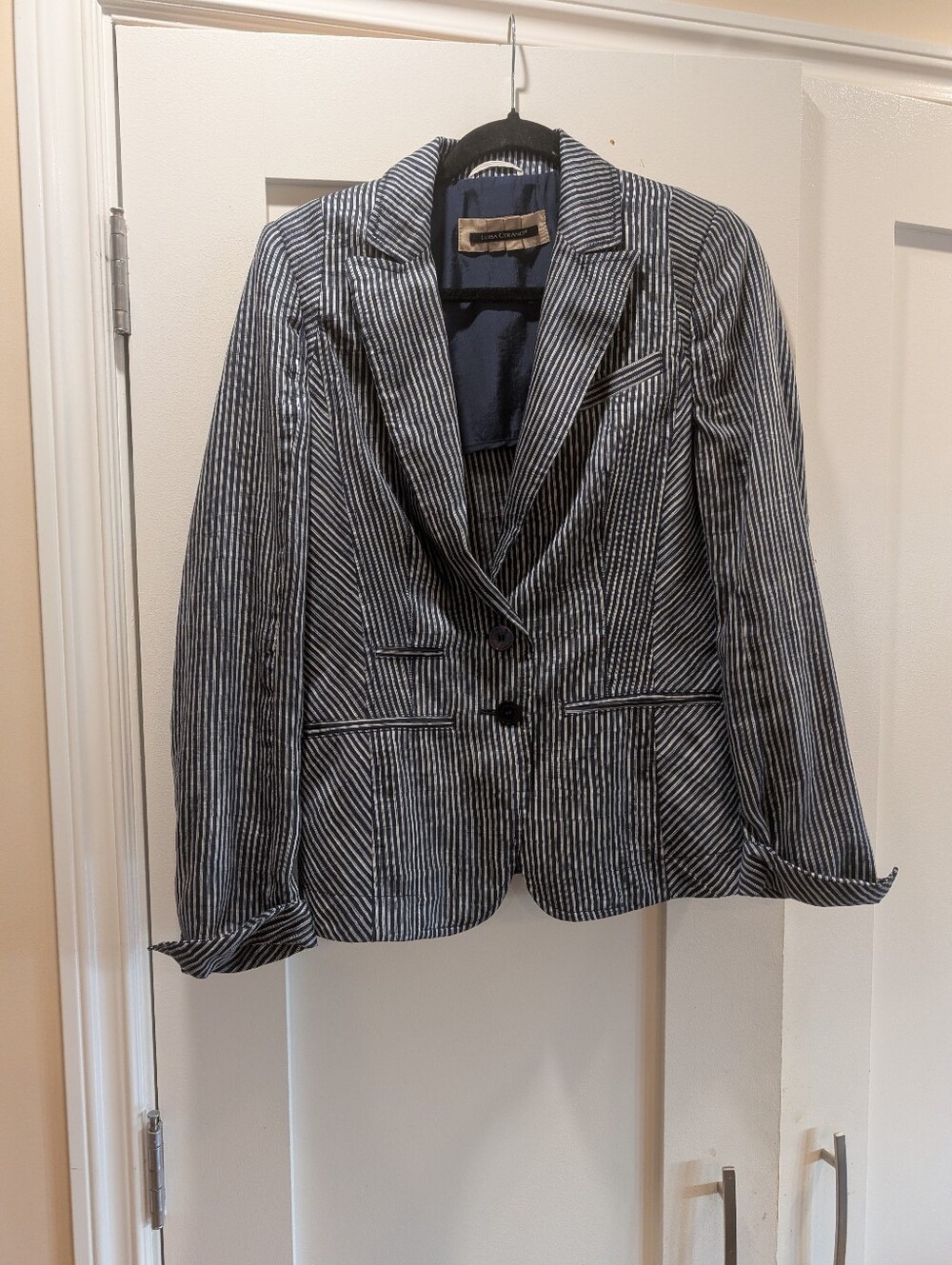 Luisa Cerano Striped Blazer,6